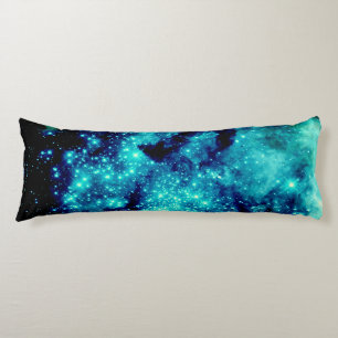 Coussins Longs Galaxie turquoise