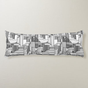 Coussins Longs Géométrique noir et blanc