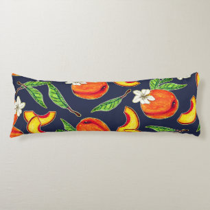 Coussins Longs Géorgie pêches et fleurs