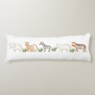 Coussins Longs gibier Animal With Jungle Tree