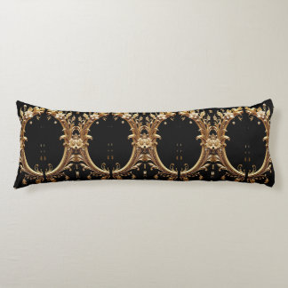 Coussins Longs Golden Floral Ornate Body Pillow