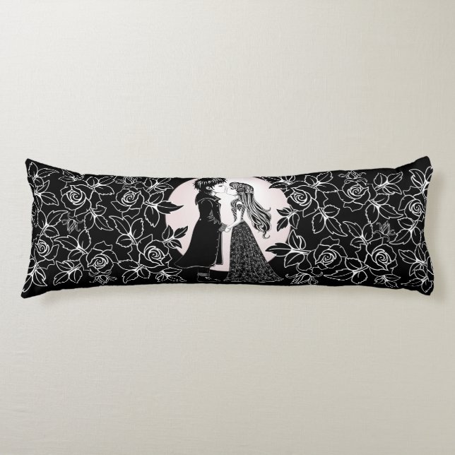 Coussins Longs Gothique Emo Enfants Kiss Valentine's Day (Devant)