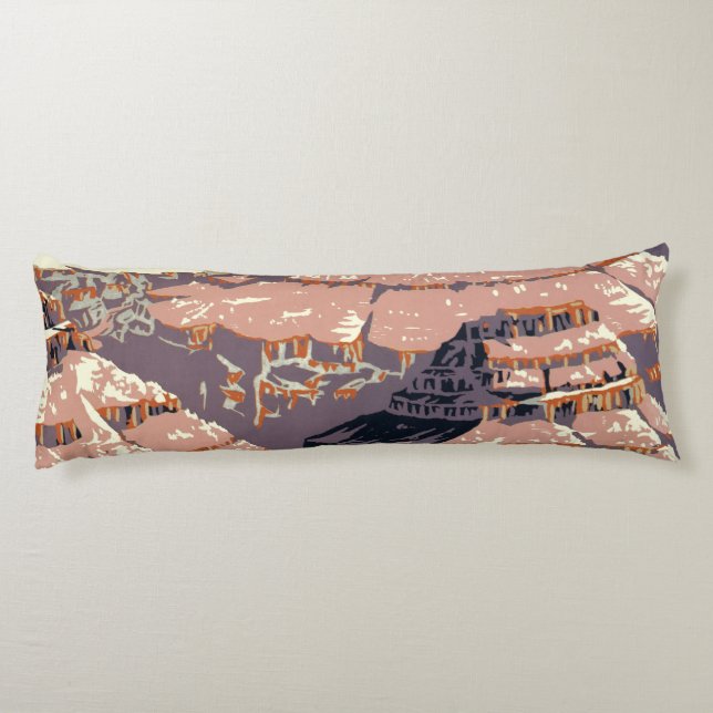 Coussins Longs Grand Canyon Western Graphic Art American (Dos)