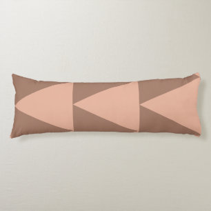 Coussins Longs Grand Triangles géométriques Mocha Mousse Dusty ro