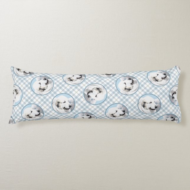 Coussins Longs Grande Pyrénées Peinture Blanc Original Animal de  (Devant)