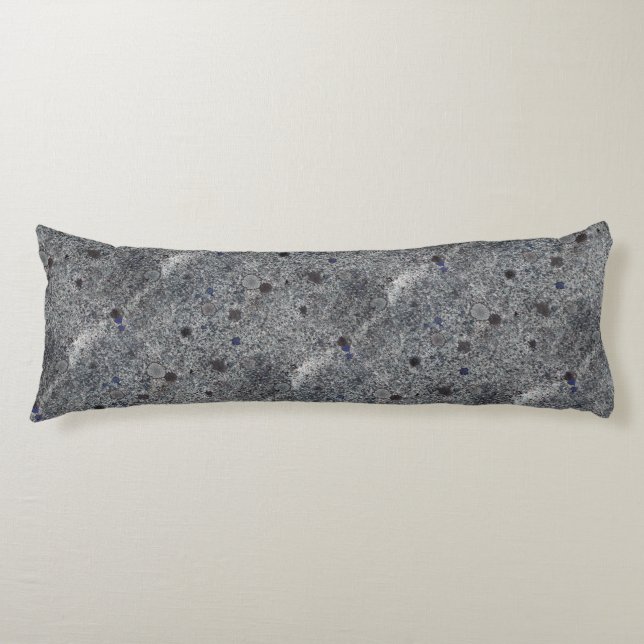Coussins Longs Granit gris avec détails bleus (Devant)