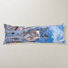 Coussins Longs Gray Wolf "RÉPONDRE À L'APPEL"