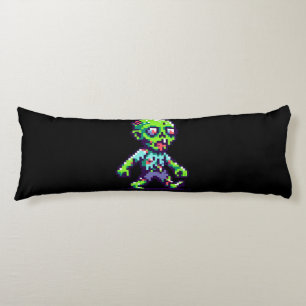 Coussins Longs Halloween 8 bits drôle zombie
