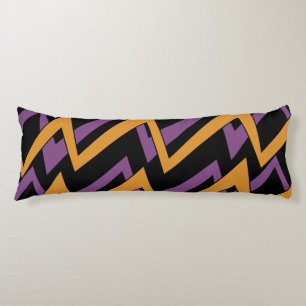 Coussins Longs Halloween Zig Zags Orange Violet