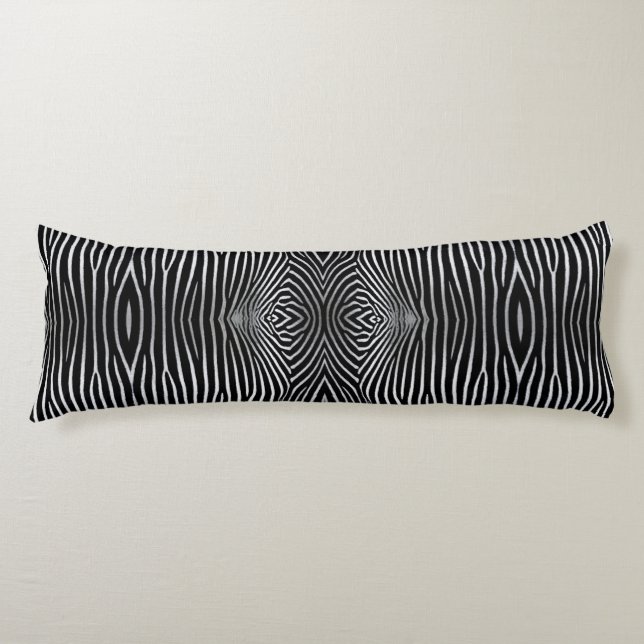 Coussins Longs HAMbyWG Zebra inspiré le poster de animal noir et  (Devant)