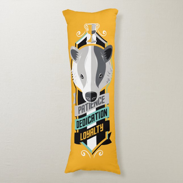 Coussins Longs Harry Potter | Sigle des Traits de la MAISON HUFFL (Devant (Vertical))