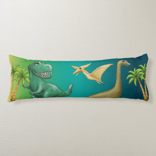 Coussins Longs Heureux amis Dinosaur