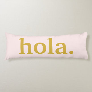 Coussins Longs Hola Gold Script & Pink