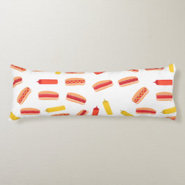 Coussins Longs Hot Dog Fast Food Motif barbecue