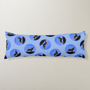 Coussins Longs Howling Wolf en hiver - Art faunique original