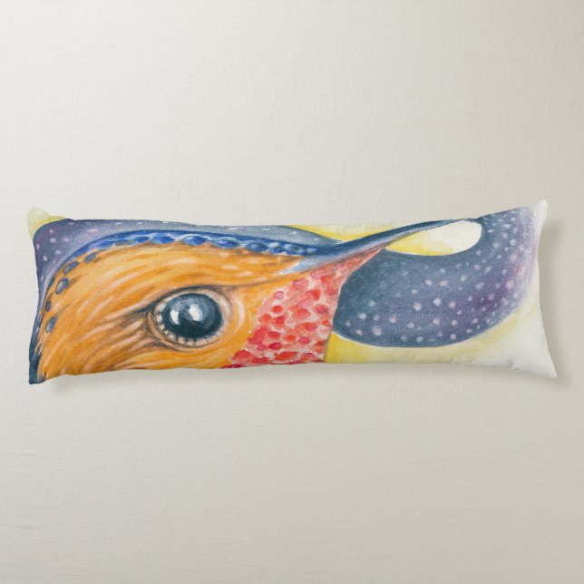Coussins Longs Hummingbird Stars Galaxy Aquarelle (Dos)