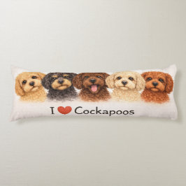 Coussins Longs I Love Cockapoos Pillow | Cute Dog Lover Cushion