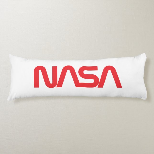 Coussins Longs Iconique NASA Circa Rocket Blanc Grade A Coton (Devant)