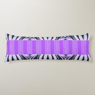 Coussins Longs Illusion Zèbre - Abstrait Moderne Violet Lilas