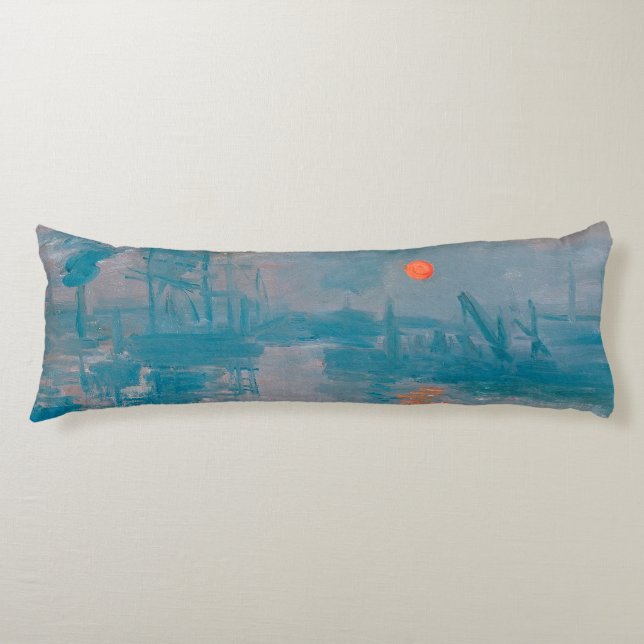 Coussins Longs Impression Soleil Levant Claude Monet  (Devant)