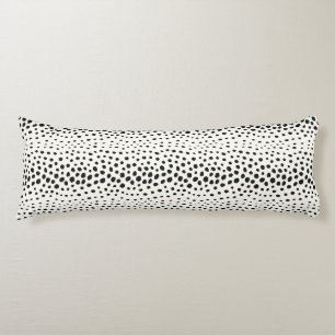 Coussins Longs Imprimé chic noir blanc guépard motif monogramme
