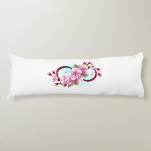 Coussins Longs Infinité avec les fleurs Sakura