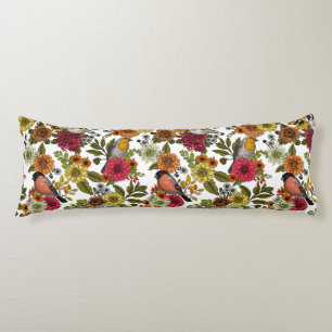 Coussins Longs Jardin d'oiseaux et de fleurs 1