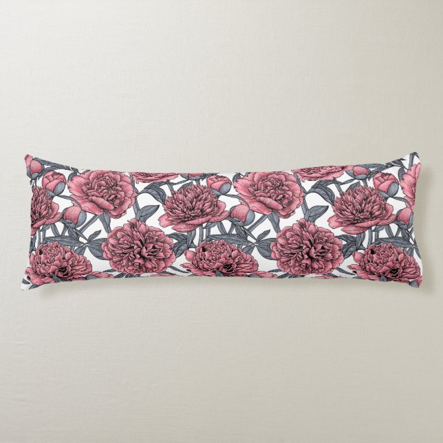 Coussins Longs Jardin rose (Devant)