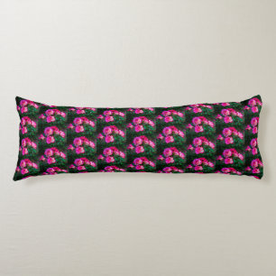Coussins Longs Jardin rose rouge