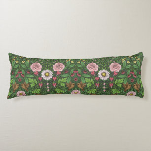 Coussins Longs Jardin sauvage en vert