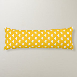 Coussins Longs Jaune Blanc Amour Coeur Design Motif