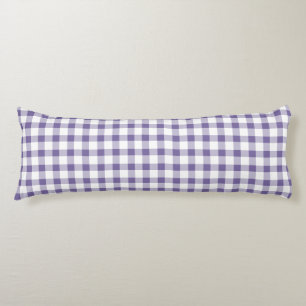 Coussins Longs Joli motif gingham indigo