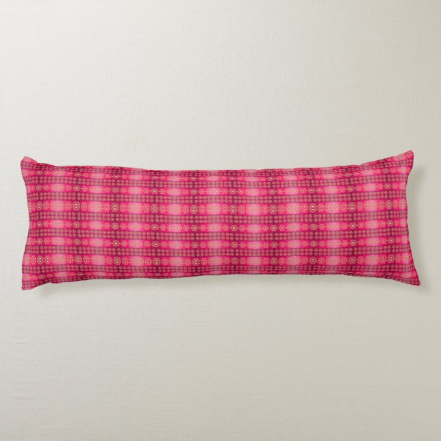 Coussins Longs Joli Motif rose Boho (Dos)
