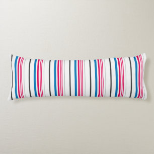 Coussins Longs Jolies rayures bleues blanches