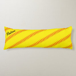 Coussins Longs Joueur de softball rapide Personnalisé Nom/Texte S