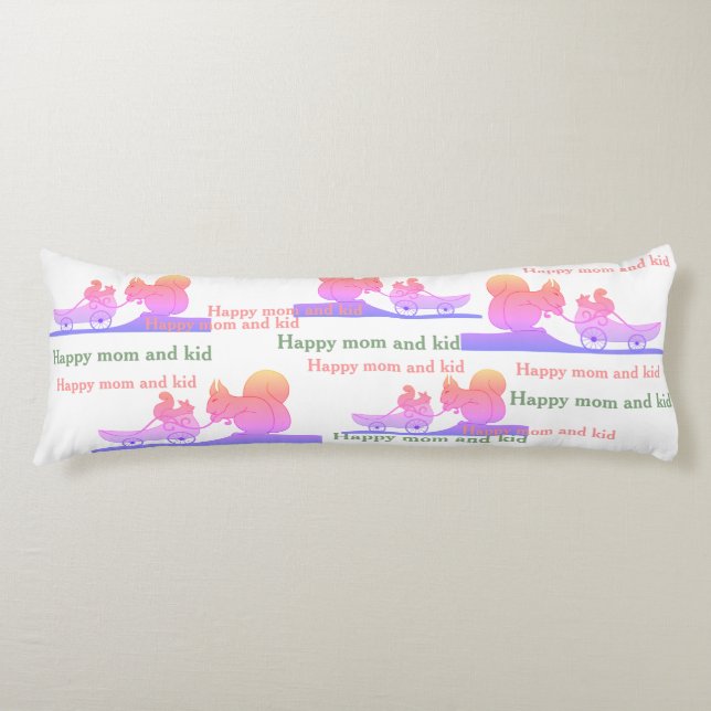 Coussins Longs Joyeuse maman et gosse (Devant)