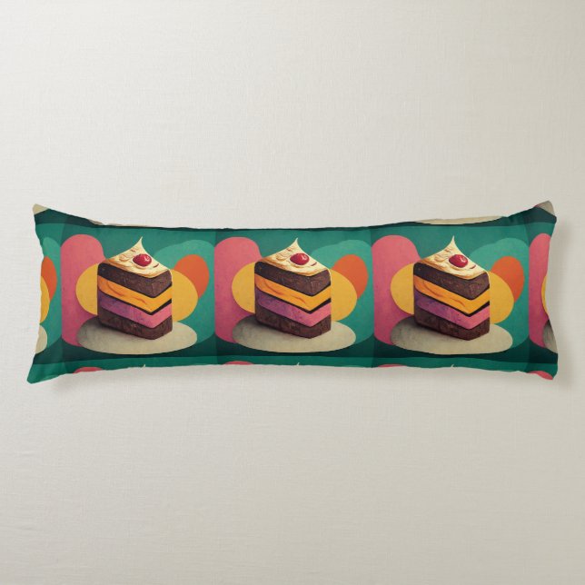 Coussins Longs Joyeux gâteau du jour de naissance (Devant)