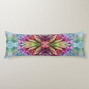 Coussins Longs Kaléidoscope Dewdrops : Art Floral Abstrait