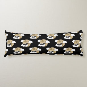 Coussins Longs Kawaii Happy Bat Voler sur Motif de Pleine lune