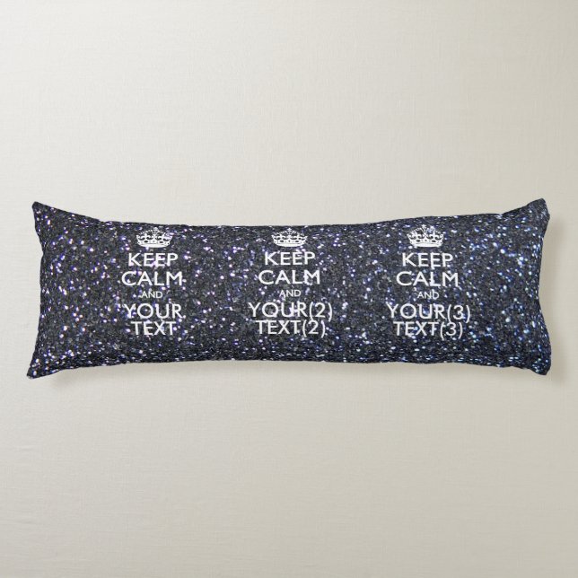 Coussins Longs KEEP CALM personnalisé et votre texte (Devant)