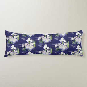 Coussins Longs Kogyo Tsukioka Irises, Art Fleur Japonais