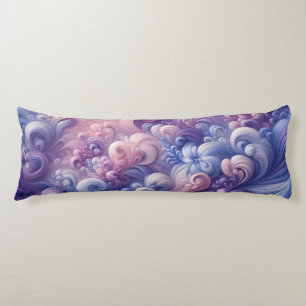 Coussins Longs Lavender Dreams Pastel Swirl Motif
