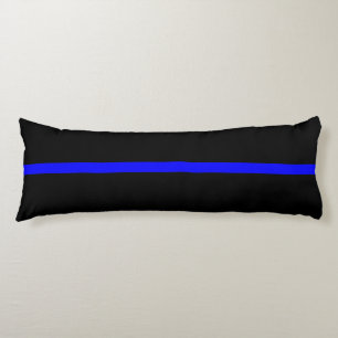 Coussins Longs Le concept de ligne bleue claire symbolique