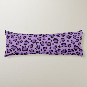 Coussins Longs Leopard Print, Léopard Spots, Purple Leopard