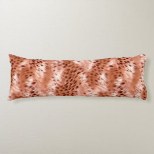 Coussins Longs Léopard rose rose