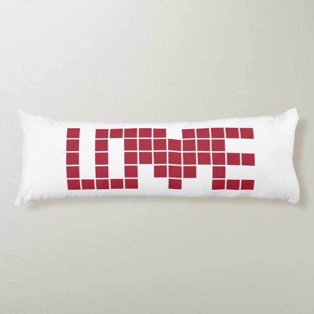 Coussins Longs LETTRE carré d'amour rouge mou (Devant)