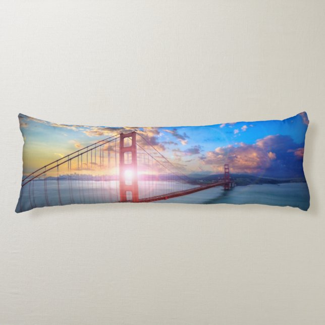 Coussins Longs Lever de soleil de Golden Gate (Devant)