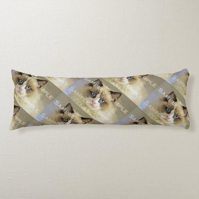 Coussins Longs L'hommage | de photo de chat personnalisent la (Devant)
