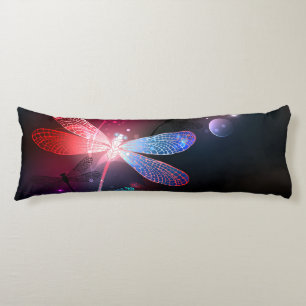 Coussins Longs libellule rouge brillante