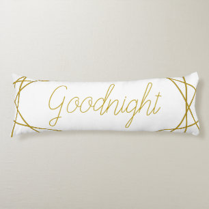 Coussins Longs Lignes géométriques d'or moderne Goodnight